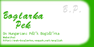 boglarka pek business card